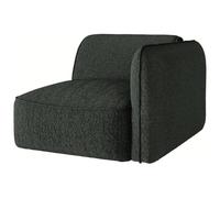 Vente-unique - Fauteuil d'angle Droit en Tissu Chenille Vert CAMILIO de Maison Céphy