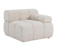 Fauteuil d'angle droit en tissu chiné beige FACIVIL