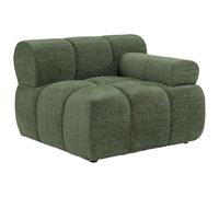 Fauteuil d'angle droit en tissu chiné vert FACIVIL