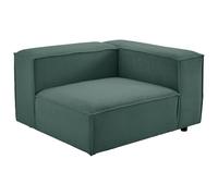Vente-unique - Fauteuil d'angle Droit en Velours côtelé Vert RUZOLO