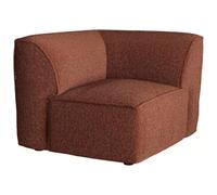 Vente-unique - Fauteuil d'angle en Tissu Chenille Terracotta CAMILIO de Maison Céphy