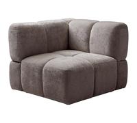 Vente-unique - Fauteuil d'angle en Tissu texturé Taupe CARLIVI