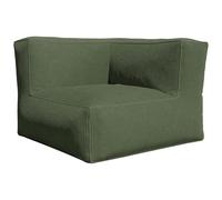 Vente-unique - Fauteuil d'angle en Velours côtelé Vert NOUMARA