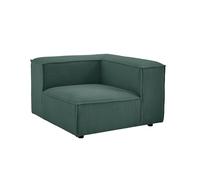 Vente-unique - Fauteuil d'angle en Velours côtelé Vert RUZOLO