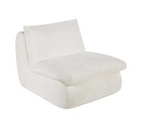 Vente-unique - Fauteuil en Tissu texturé Blanc Ivoire LOLEVA