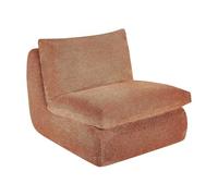 Vente-unique - Fauteuil en Tissu texturé Terracotta LOLEVA