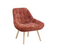 Vente-unique - Fauteuil en Tissu texturé Terracotta LUOSTO - Scandinave