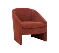Vente-unique - Fauteuil en Tissu texturé Terracotta TAROLO