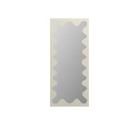 Grand miroir en métal à structure ondulée - L. 70 x H.160 cm - Beige - GANSU