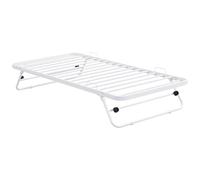 Vente-unique - Lit sommier d'appoint Pliant 90 x 190 cm - Métal - Blanc - Adonis II - pour Enfant