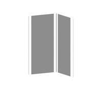 Vente-unique - Lot de 2 Panneaux muraux de Douche Gris en Aluminium avec profilés - L90 x L120 x H210 cm - ITZIAR
