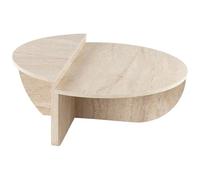 Table basse Orion travertin 90 x 60 x h30cm
