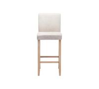 Vente-unique - Lot de 2 tabourets de Bar - Tissu - Beige - Rovigo