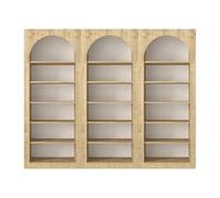 Lot de 3 bibliothèques avec 6 niches - Naturel clair - CYMORA