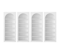 Lot de 4 bibliothèques avec 6 niches - Blanc - CYMORA