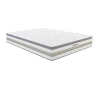 Vente-unique - Matelas 140 x 190 cm Ressorts ensachés et surmatelas intégré ép.29cm - Canterbury de YSMÉE