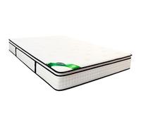 Vente-unique - Matelas 180 x 200 cm Ressorts ensachés 7 Zones surmatelas intégré et coutil Bambou ép.26cm - MIREZA de NATUREA