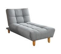Méridienne clic clac en tissu gris ESTEBAN