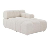 Vente-unique - Méridienne Droite avec accoudoir en Tissu chiné Beige FACIVIL