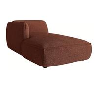 Vente-unique - Méridienne Gauche avec accoudoir en Tissu Chenille Terracotta CAMILIO de Maison Céphy