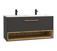 Vente-unique - Meuble de Salle de Bain Suspendu Anthracite avec Vasque à encastrer - 120 cm - YANGRA