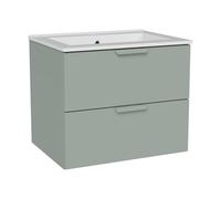 Vente-unique - Meuble de Salle de Bain Suspendu avec Vasque à encastrer - Vert Amande - L60 cm - AVORELI