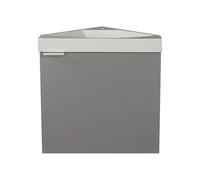 Meuble lave-main d'angle suspendu gris mat - 56 cm - MANODO