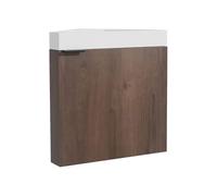 Vente-unique - Meuble Lave-Main d'angle Suspendu Naturel foncé - 56 cm - MANODO