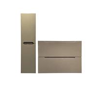 Vente-unique - Meuble Simple Vasque Suspendu avec Colonne - Taupe - 80 cm - Stefanie