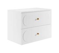 Vente-unique - Meuble sous Vasque Suspendu avec Planche - Blanc - 80 cm - SATOBAL