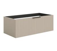 Vente-unique - Meuble sous Vasque Suspendu strié - Coloris Beige - 100 cm - PALIRO