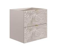 Meuble sous vasque suspendu texturé - Beige - 60 cm - RINAREL