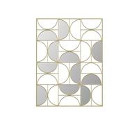 Vente-unique - Miroir Art déco déstructuré en métal - L.77 x H. 102 cm - Doré - TAYAN