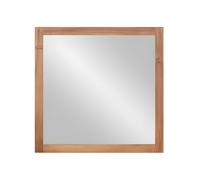 Vente-unique - Miroir carré avec Contour en Bois d'acacia - 60 x 60 cm - SEPANG