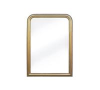 Vente-unique - Miroir trumeau en Bois de Paulownia - L. 80 x H. 110 cm - Doré Effet Laiton - Heloise