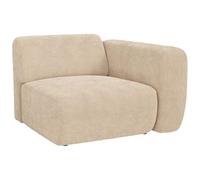 Vente-unique - Module Fauteuil d'angle Droit en Velours côtelé Fines côtes Beige POGNI de Maison Céphy