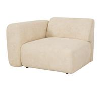 Vente-unique - Module Fauteuil d'angle Gauche en Tissu Beige POGNI de Maison Céphy
