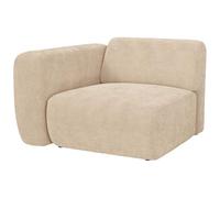 Vente-unique - Module Fauteuil d'angle Gauche en Velours côtelé Fines côtes Beige POGNI de Maison Céphy