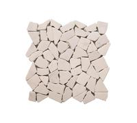 Vente-unique - Mosaïque sol et mur en marbre créme - pack de 1m² (11 dalles de 30x30 cm) - POESY