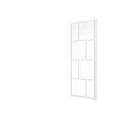 Vente-unique - Pare baignoire pivotant - 70 x 140 cm - Blanc mat - Verre - RIVANON