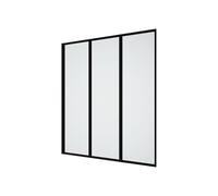 Pare baignoire pliant en métal style atelier - Noir mat - 120 x 140 cm - DISTRICT