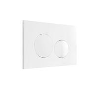 Vente-unique - Plaque de commande pour WC avec double touche - Blanche - OPULUS