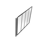 Vente-unique - Poteau de terminaison pour verriére en Aluminium thermolaqué - H130 cm - Noir - Bayview