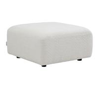 Vente-unique - Pouf en Tissu Bouclette Blanc cassé DANEPI