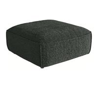 Vente-unique - Pouf en Tissu Chenille Vert CAMILIO de Maison Céphy