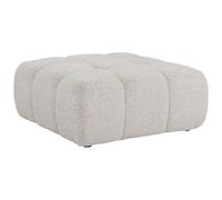 Pouf en tissu chiné beige FACIVIL