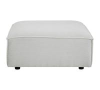 Pouf en velours côtelé beige RUZOLO