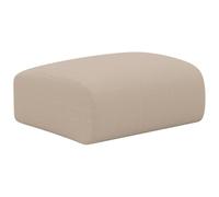 Vente-unique - Pouf en Velours côtelé Fines côtes Beige POGNI de Maison Céphy