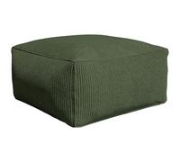 Vente-unique - Pouf en Velours côtelé Vert NOUMARA