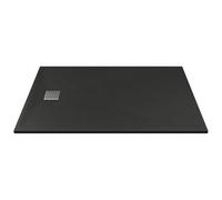 Receveur de douche extra plat à poser ou à encastrer recoupable en résine SMC - Noir - 160 x 90 cm - MIRNOSA